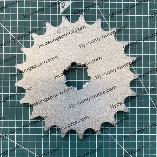 Aftermarket New Front Sprocket 21 Tooth Hyosung TE100 - Click Image to Close
