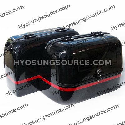 New Hard Trunk Saddlebags Black For Hyosung GV125 GV250