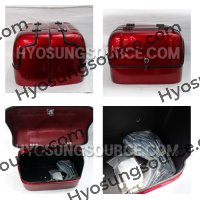 New Hard Trunk Saddlebags Red For Hyosung GV125 GV250
