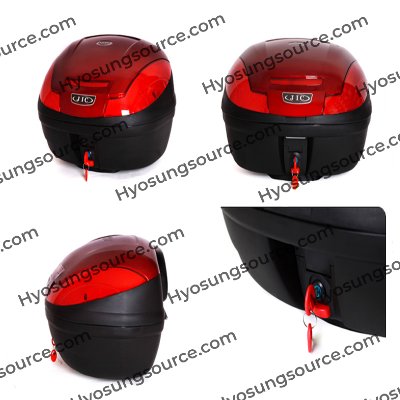 Universal Luggage Top Case 48ltr Two Helmets Quick Release Red