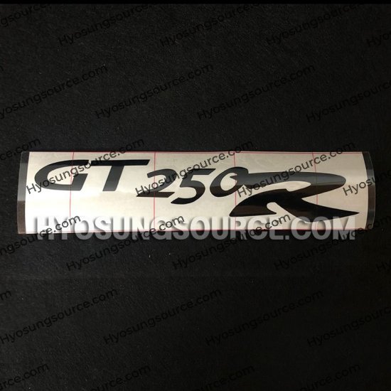 GT250R Shield Window Graphic Sticker Decal Black Hyosung Model - Click Image to Close